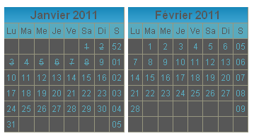 T�l�charger le mod�le de calendrier